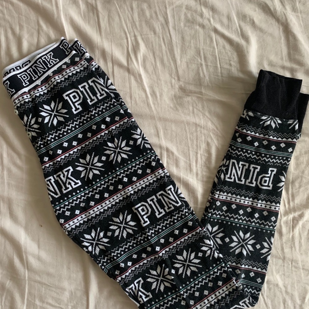 VS PINK Christmas Leggings
